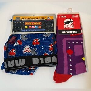 Men’s PAC Man Boxers & Socks Novelty Gift Set BNWT